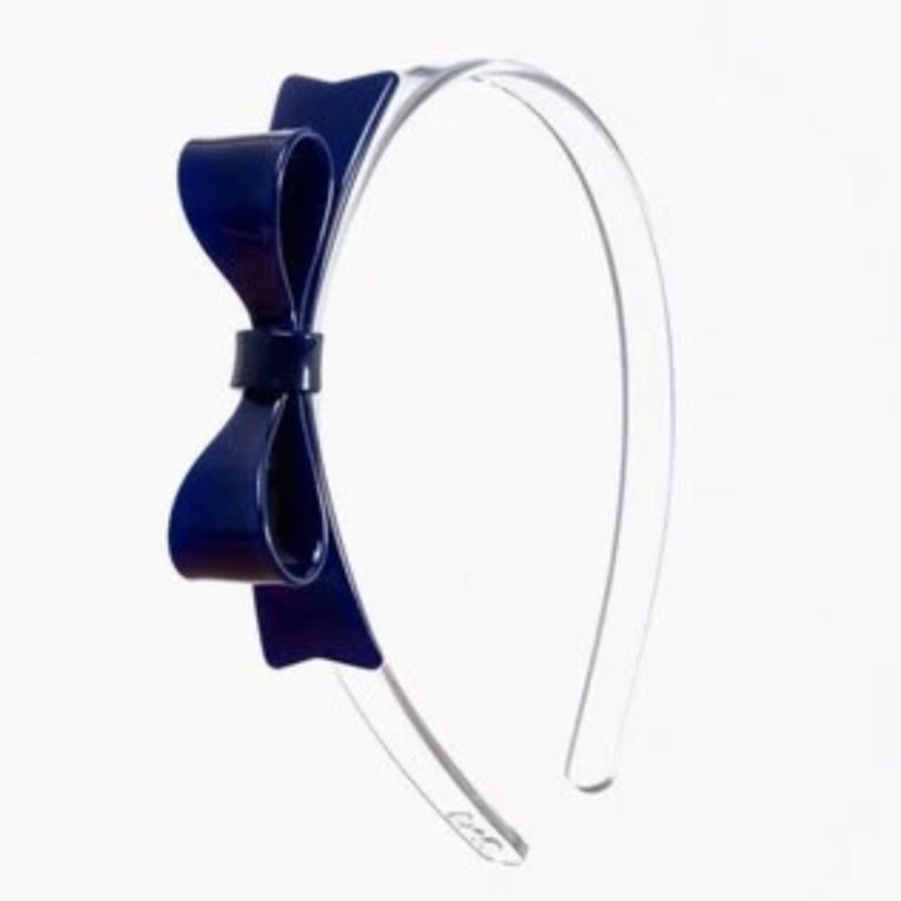 Girls Acrylic Headband with Navy Acrylic Bow Tie (3-6Y)
